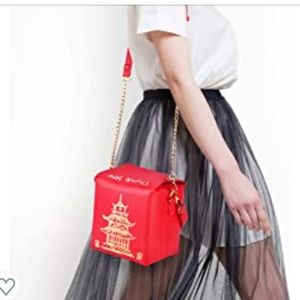 Chinese restaurant themed take out Box woman's bag